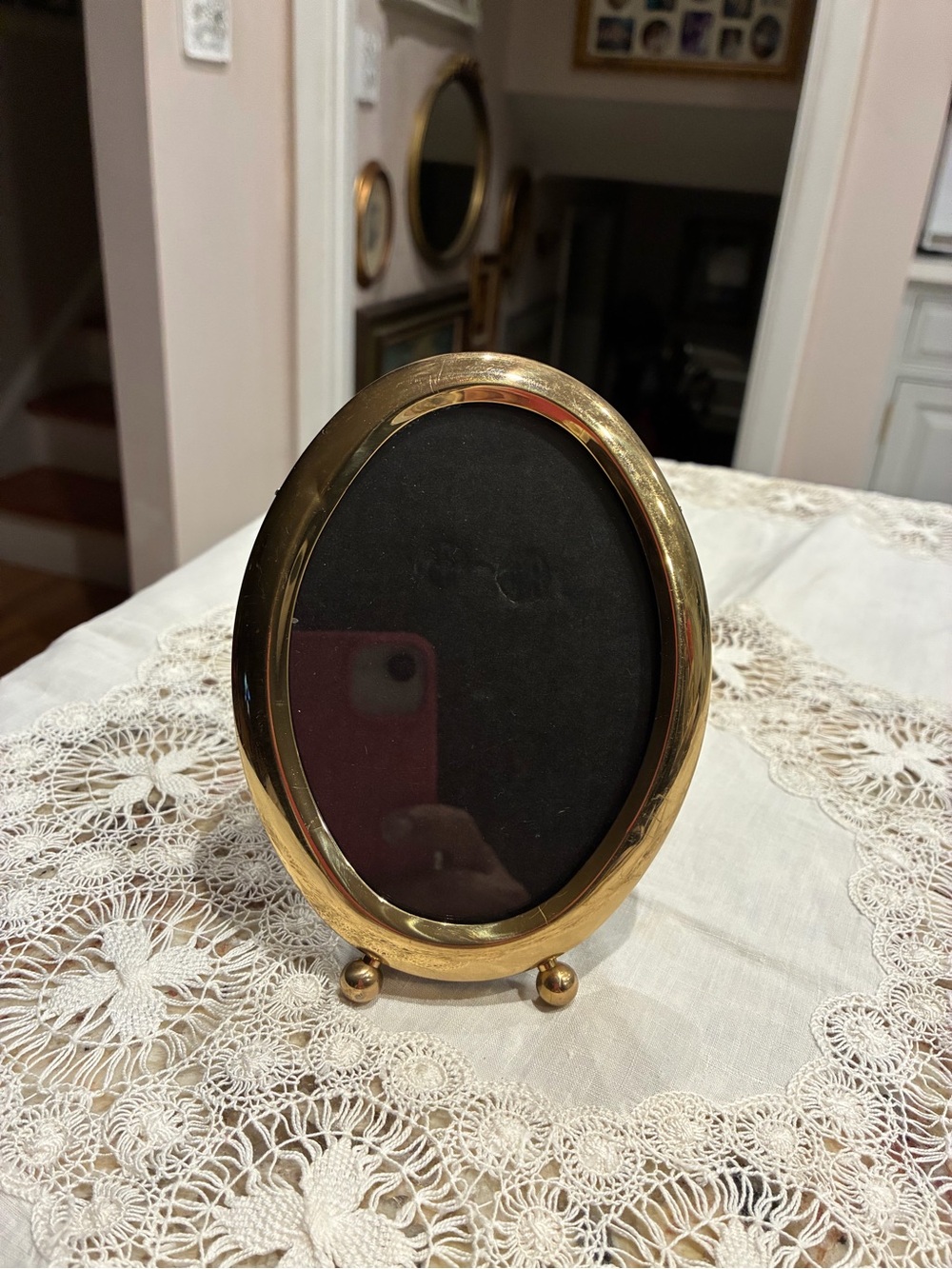 Vintage Classic Oval Brass Photo Frame